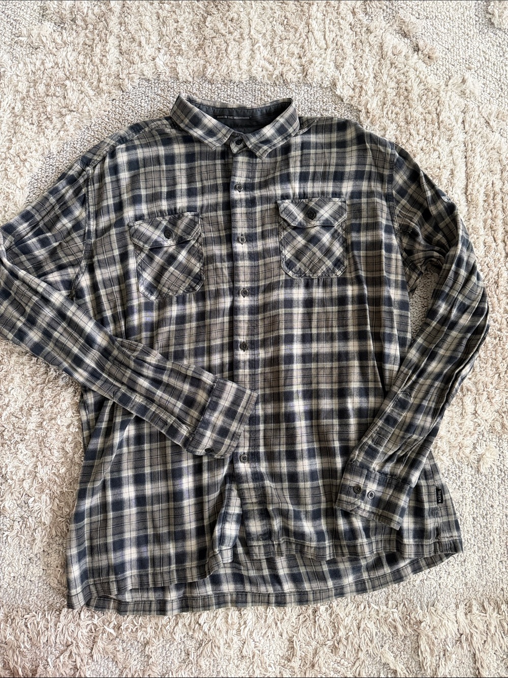 Kuhl Men’s Plaid Button-Down Shirt in Black and Gray